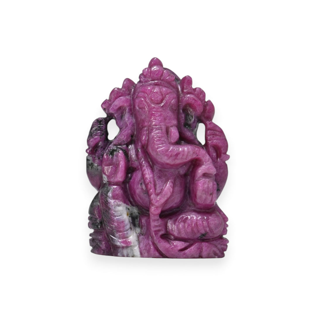 Ruby Ganesha Idol 366cts – Hand Carved Ganpati Statue for Success & Strength