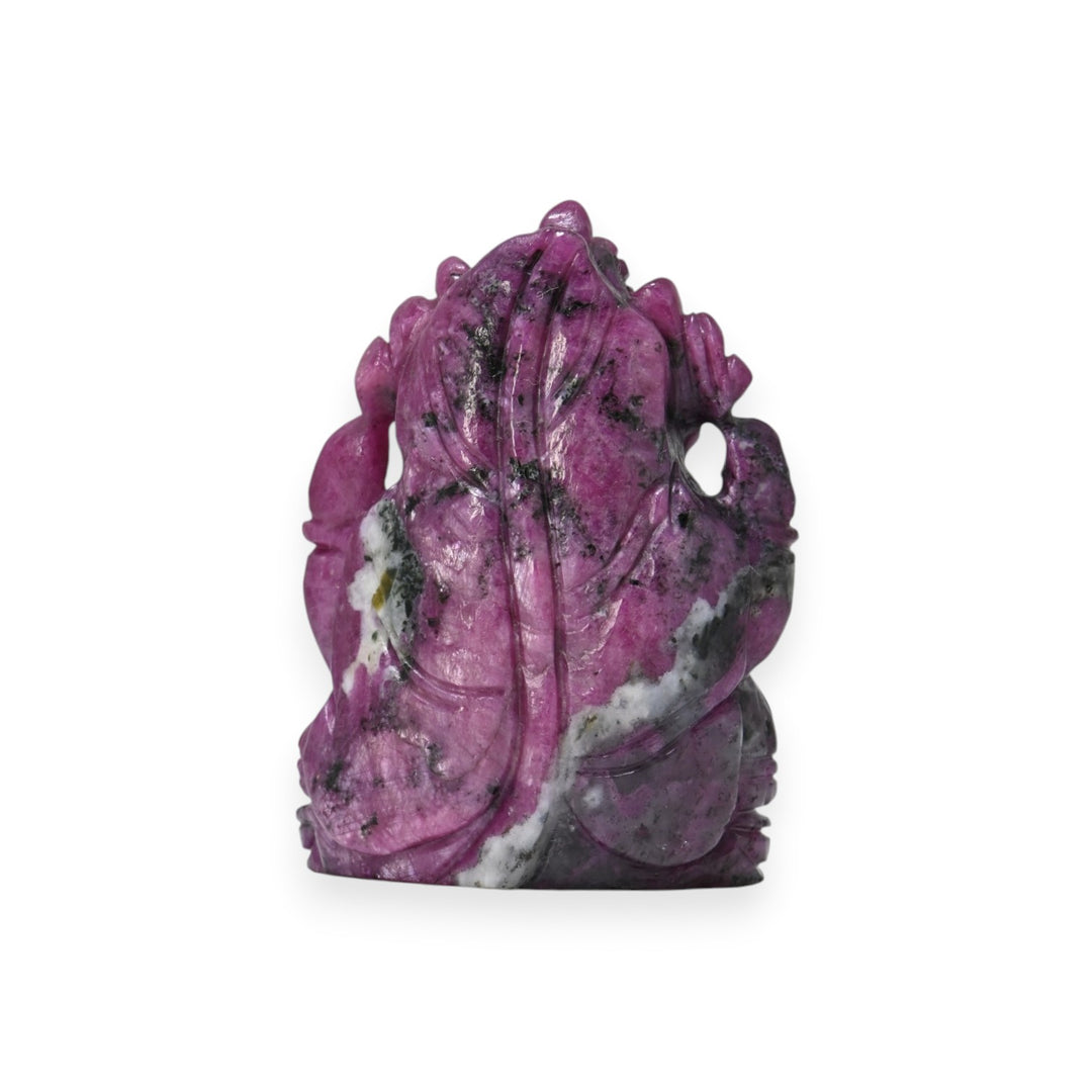 Ruby Ganesha Idol 366cts – Hand Carved Ganpati Statue for Success & Strength