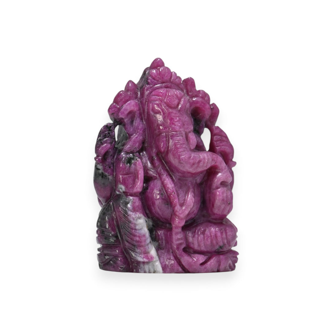 Ruby Ganesha Idol 366cts – Hand Carved Ganpati Statue for Success & Strength