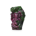 Load image into Gallery viewer, Ruby Zoisite Ganesha Idol 535cts – Hand Carved Ganpati for Balance &amp; Growth