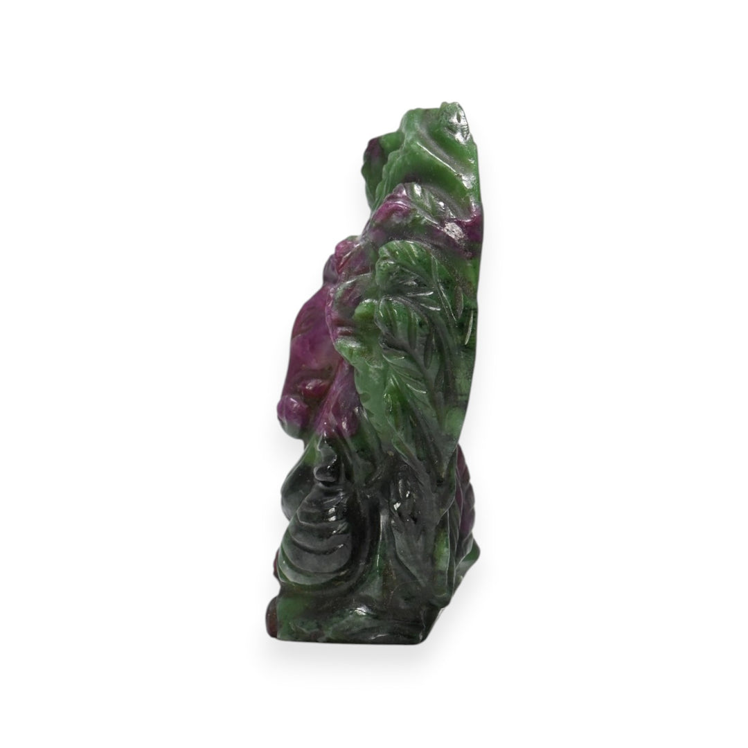 Ruby Zoisite Ganesha Idol 535cts – Hand Carved Ganpati for Balance & Growth