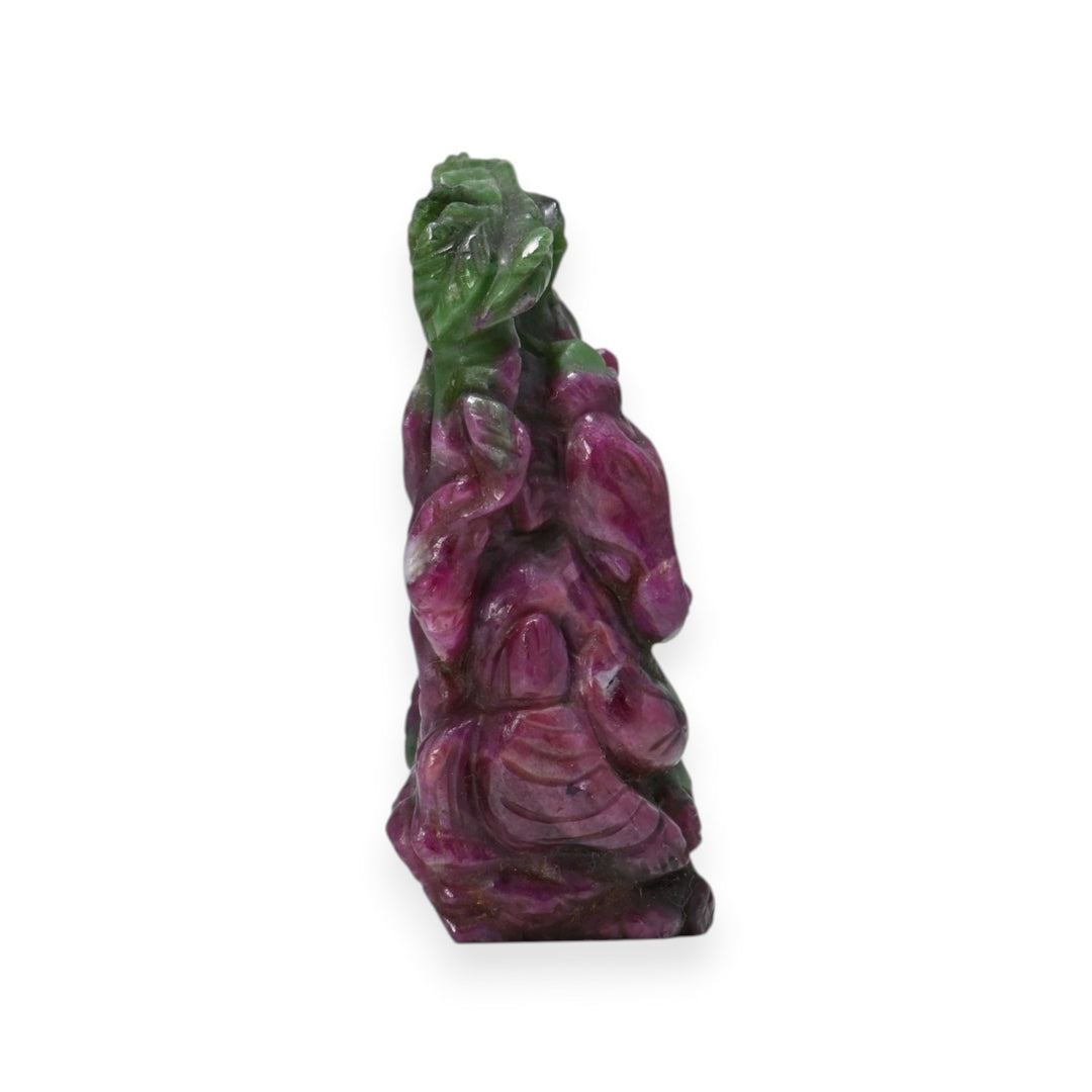 Ruby Zoisite Ganesha Idol 535cts – Hand Carved Ganpati for Balance & Growth