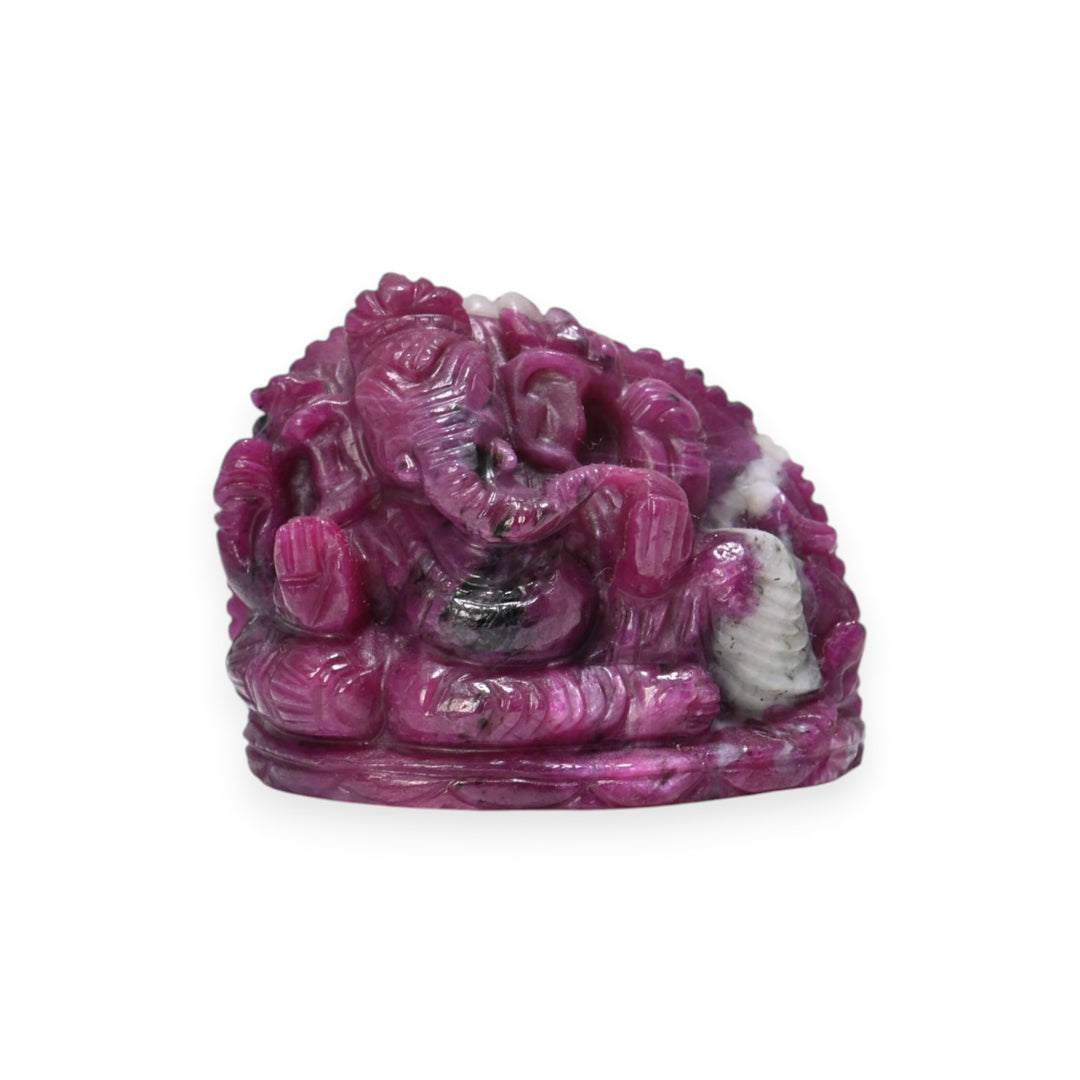 Ruby Ganesha Idol 387.5cts – Decorative Ganpati Murti for Home & Vastu