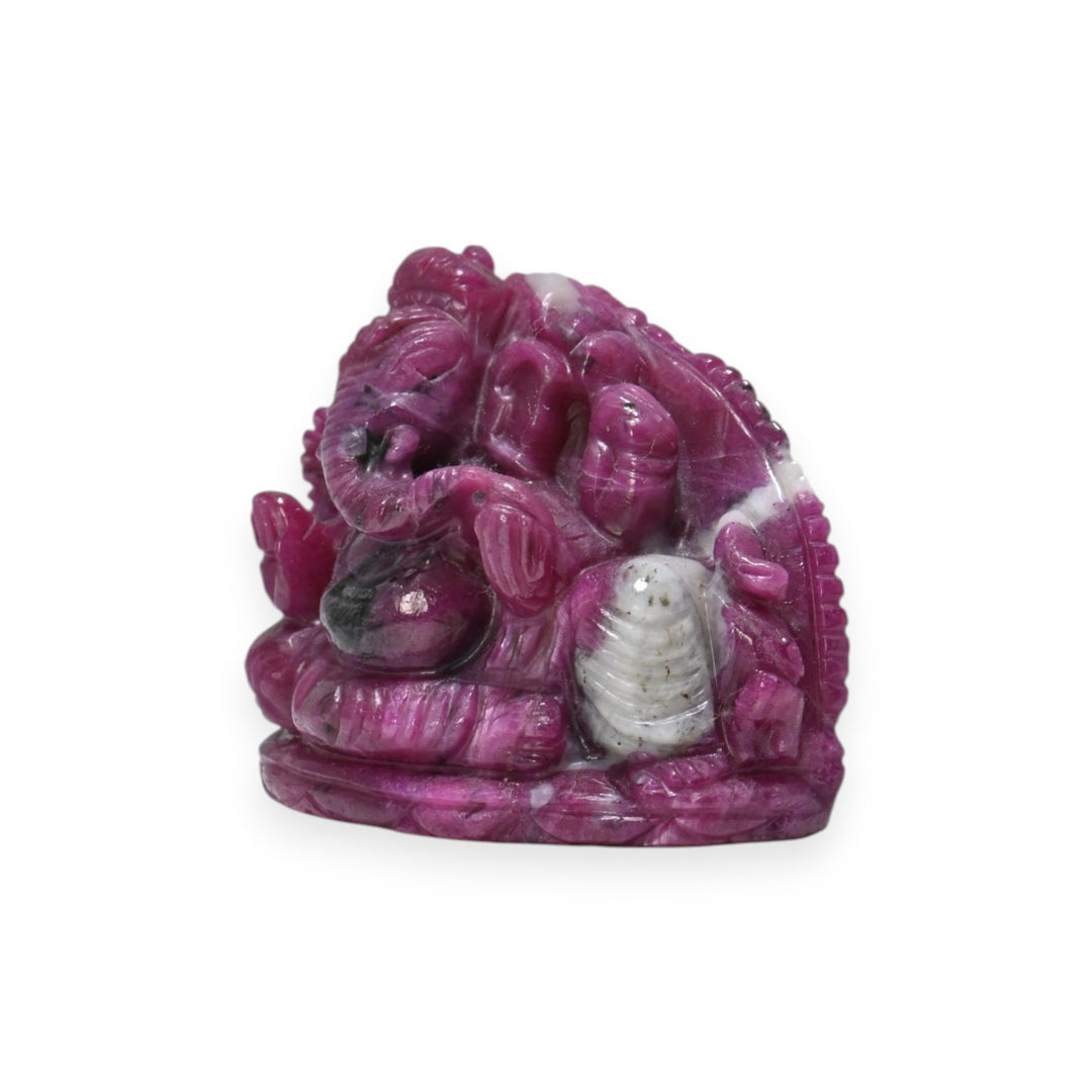 Ruby Ganesha Idol 387.5cts – Decorative Ganpati Murti for Home & Vastu