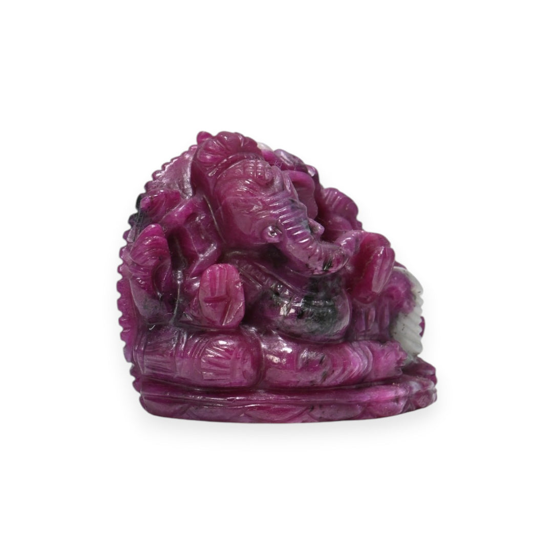 Ruby Ganesha Idol 387.5cts – Decorative Ganpati Murti for Home & Vastu