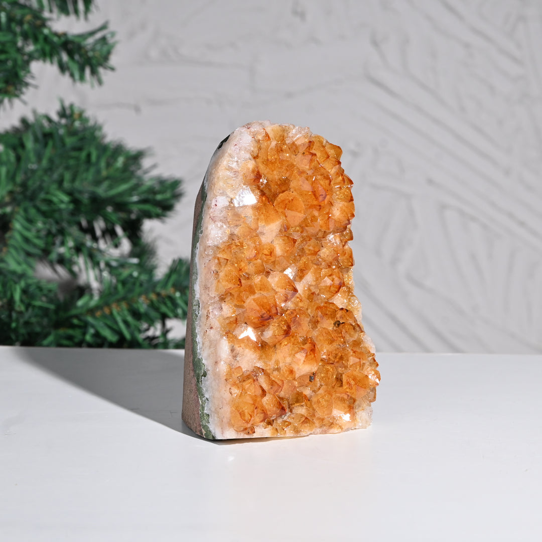 Citrine Cluster 1182g – Energy Crystal for Prosperity & Interior Styling