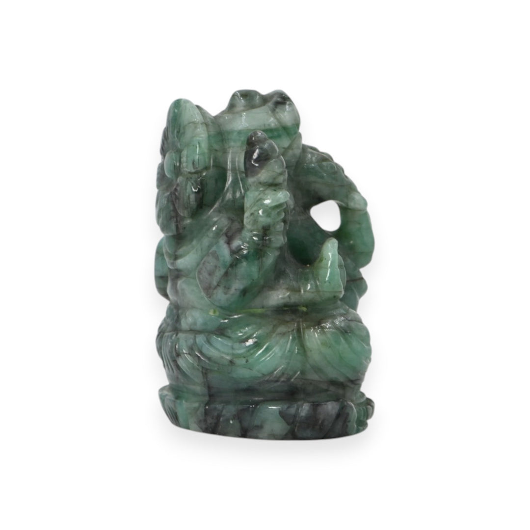 Emerald Ganesha Idol 394cts – Spiritual Ganpati Statue for Positive Energy