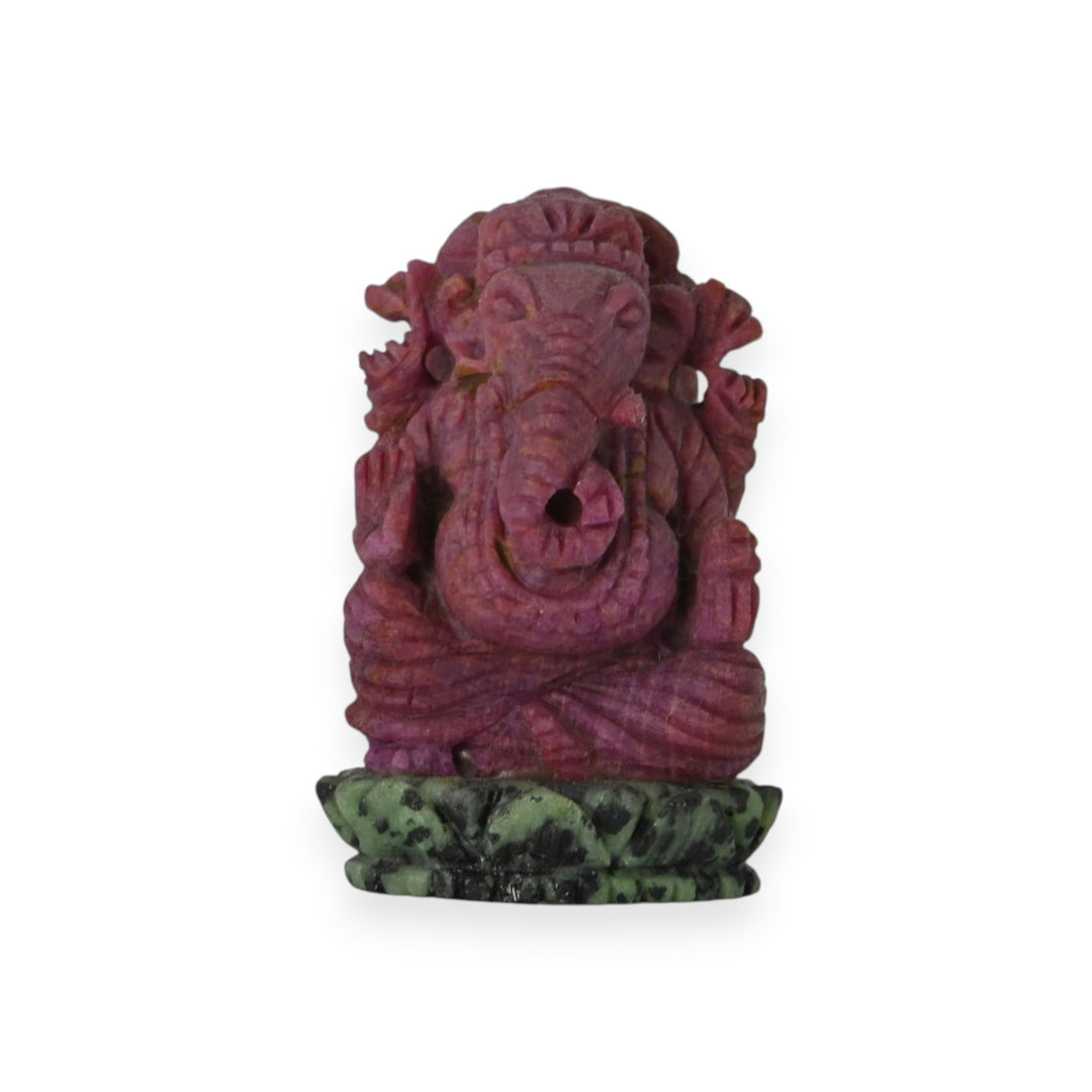 Ruby Zoisite Ganesha Idol 623cts – Unique Stone Ganpati for Growth & Balance