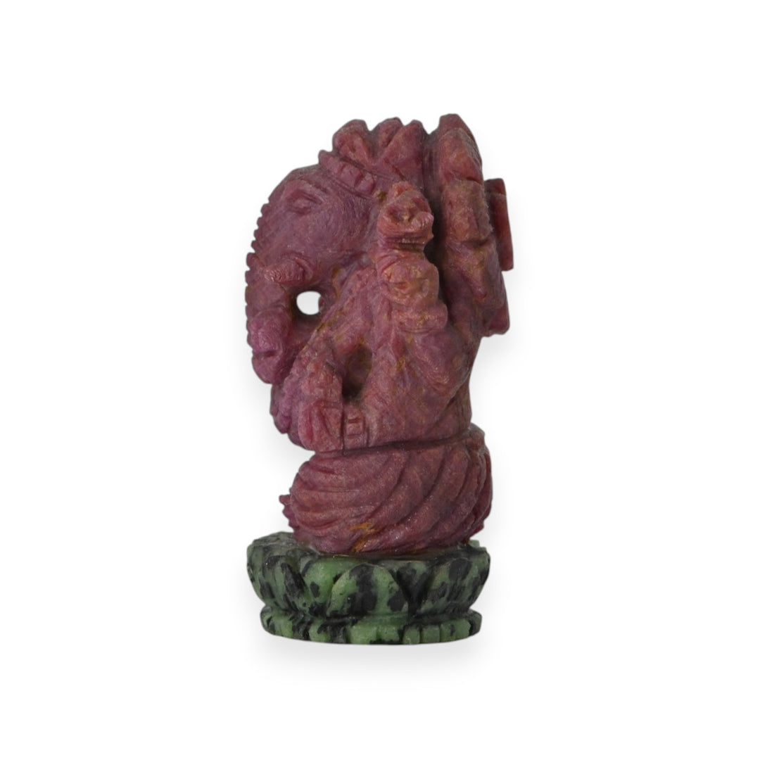 Ruby Zoisite Ganesha Idol 623cts – Unique Stone Ganpati for Growth & Balance