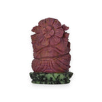 Load image into Gallery viewer, Ruby Zoisite Ganesha Idol 623cts – Unique Stone Ganpati for Growth &amp; Balance