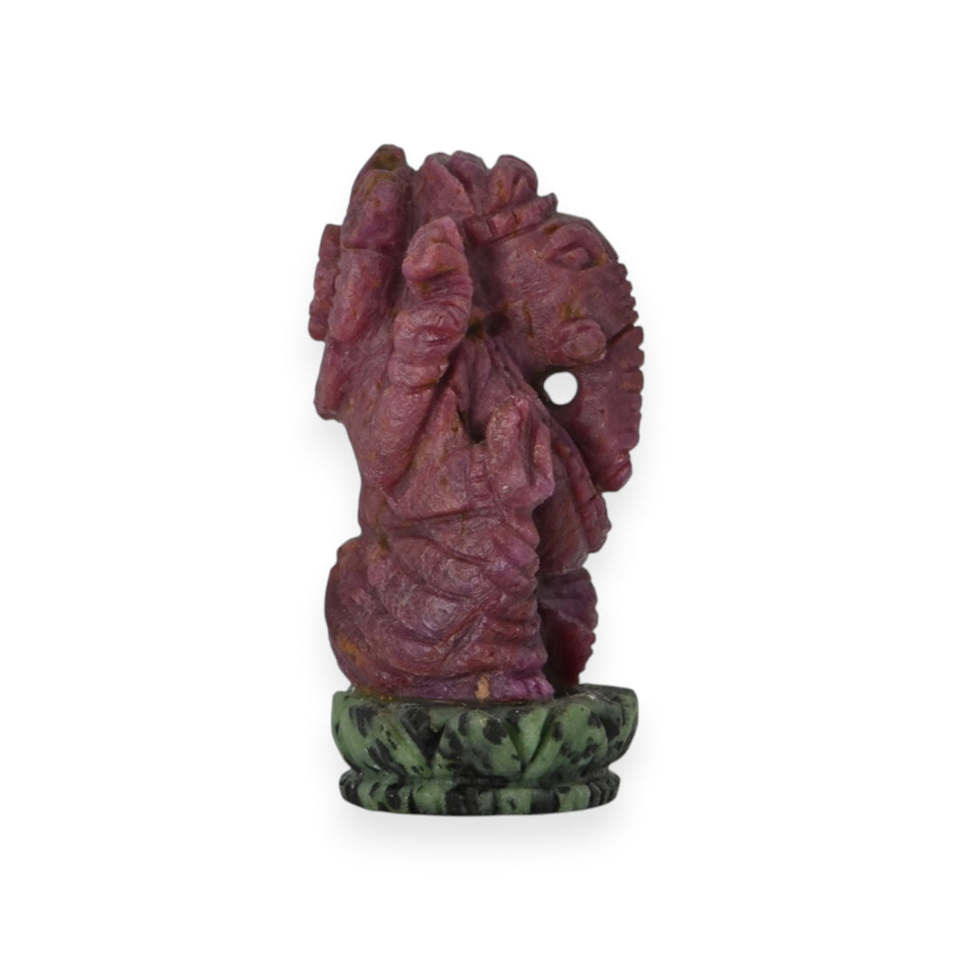 Ruby Zoisite Ganesha Idol 623cts – Unique Stone Ganpati for Growth & Balance