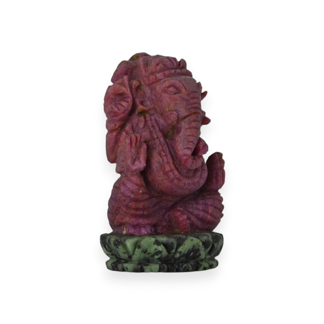Ruby Zoisite Ganesha Idol 623cts – Unique Stone Ganpati for Growth & Balance