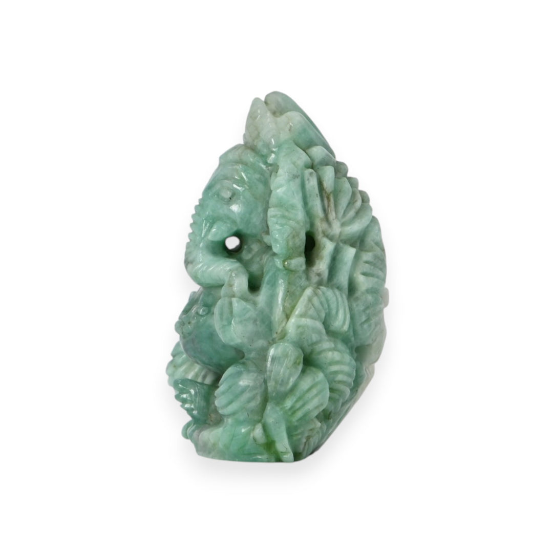 Emerald Ganesha Idol 524.5cts – Premium Green Stone Ganpati for Wealth