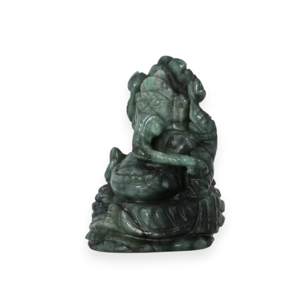 Emerald Ganesha Idol 354cts – Decorative Spiritual Statue for Home & Vastu