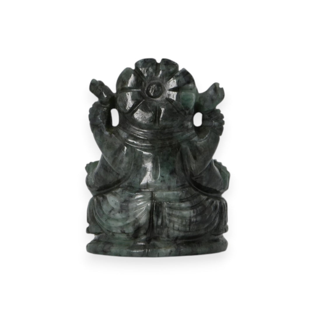 Emerald Ganesha Idol 311cts – Hand Carved Ganpati Murti for Abundance