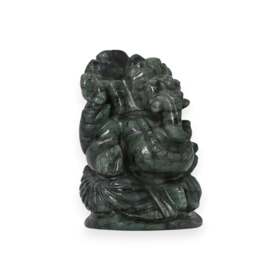 Emerald Ganesha Idol 311cts – Hand Carved Ganpati Murti for Abundance