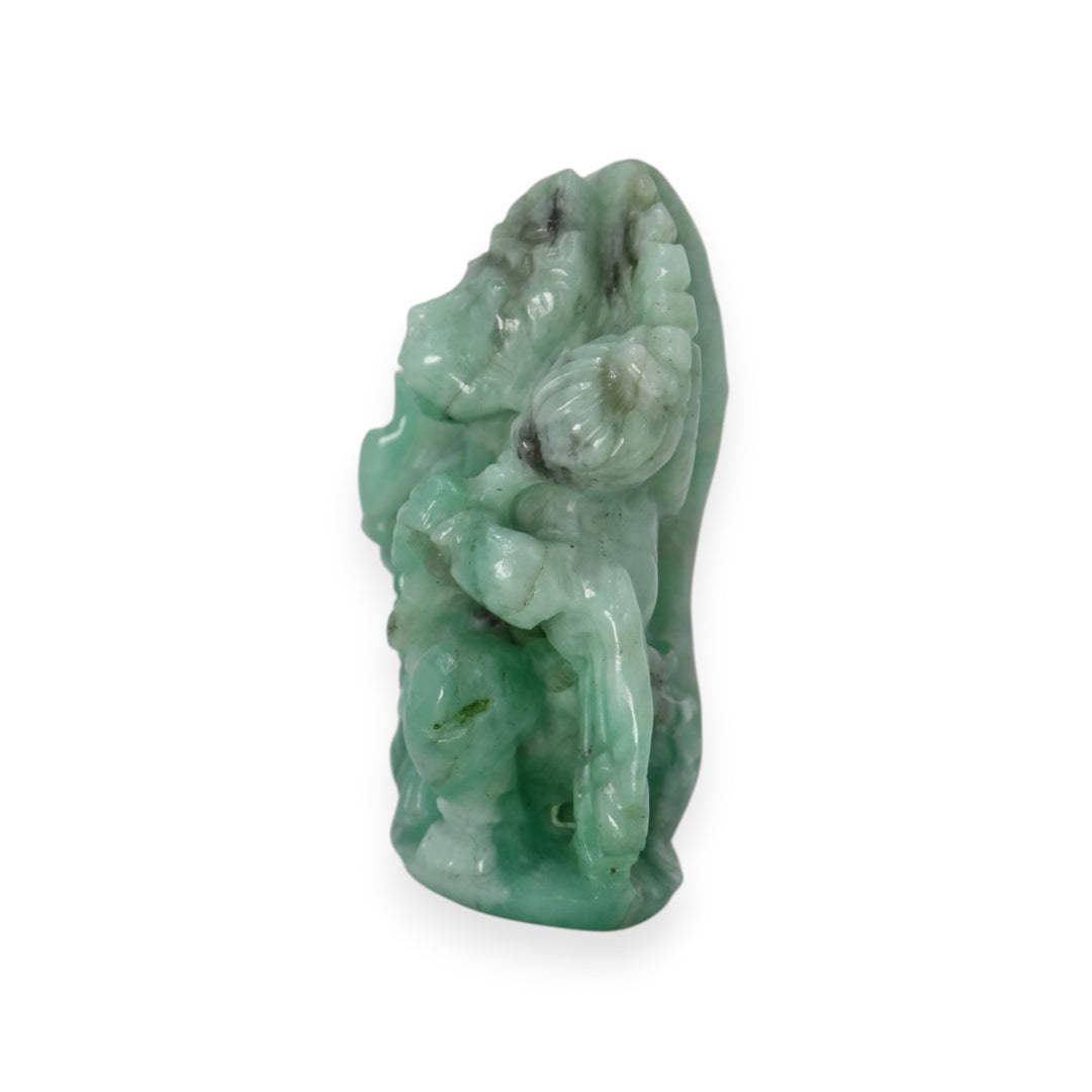 Emerald Hanuman Ji Idol 67.5cts – Sacred Stone Statue for Strength & Protection