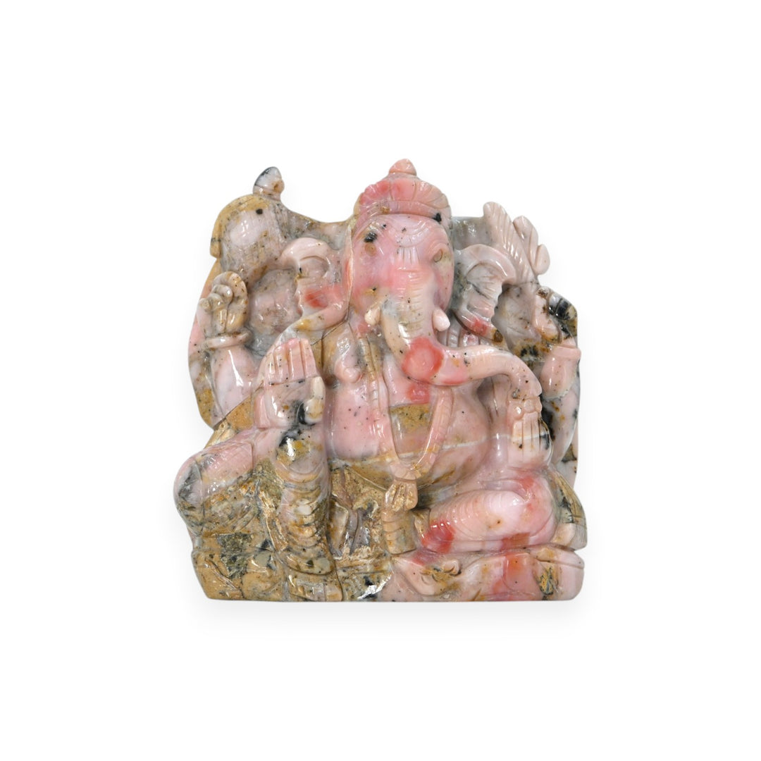 Pink Opal Ganesha Idol 4706cts – Hand Carved Ganpati Murti for Love & Prosperity