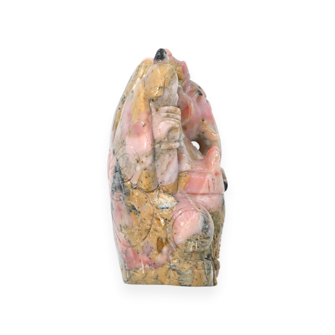 Pink Opal Ganesha Idol 4706cts – Hand Carved Ganpati Murti for Love & Prosperity