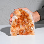 Load image into Gallery viewer, Citrine Geode 940g – Raw Crystal for Wealth Energy &amp; Home Decor