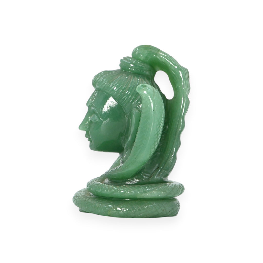 Green Aventurine Shiv Ji Idol 2514.5cts – Sacred Stone Statue for Puja & Meditation