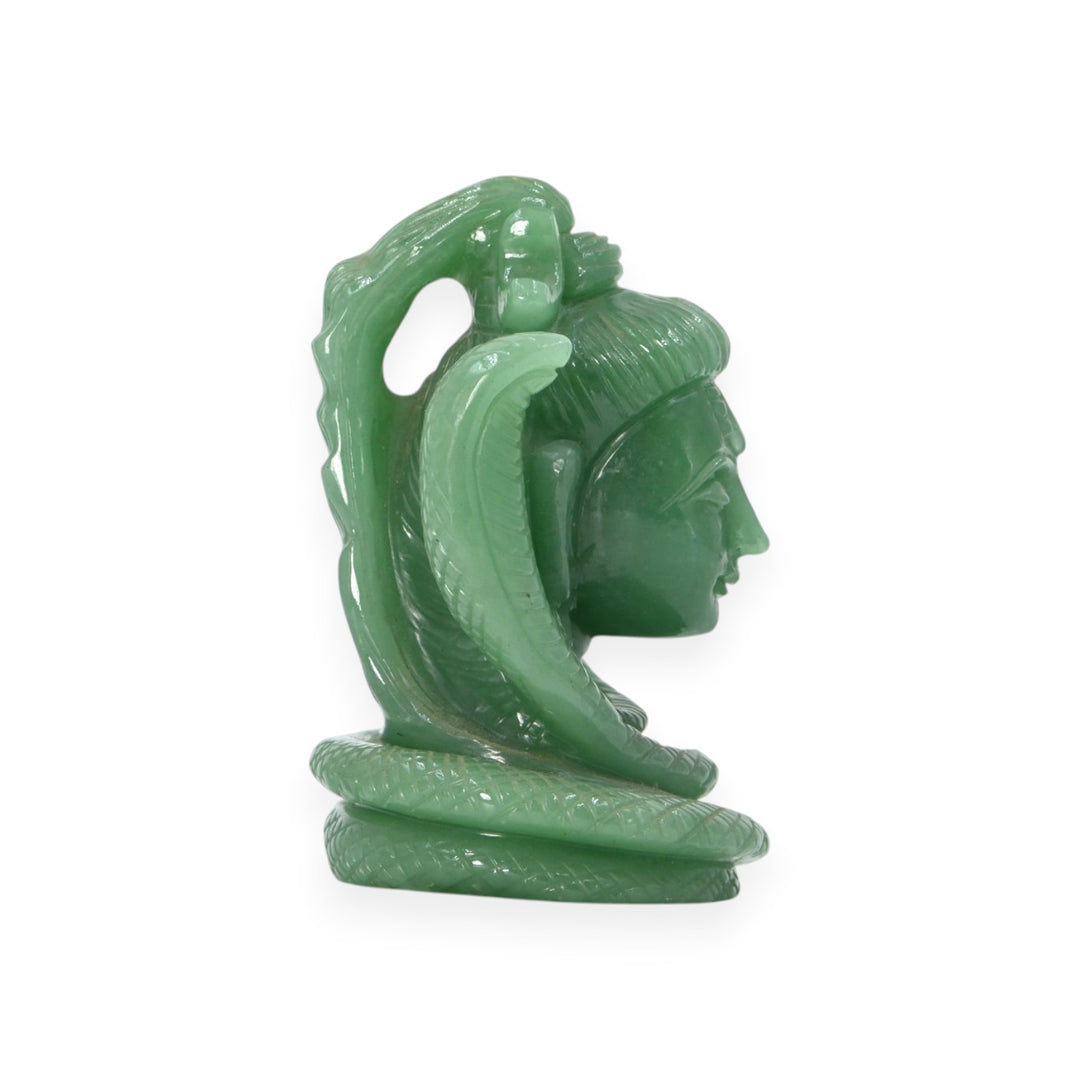 Green Aventurine Shiv Ji Idol 2514.5cts – Sacred Stone Statue for Puja & Meditation