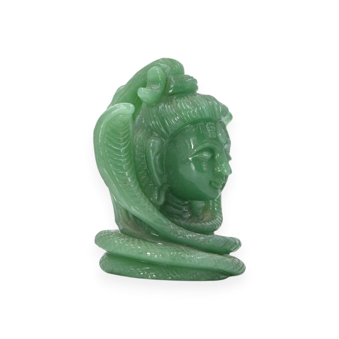 Green Aventurine Shiv Ji Idol 2514.5cts – Sacred Stone Statue for Puja & Meditation