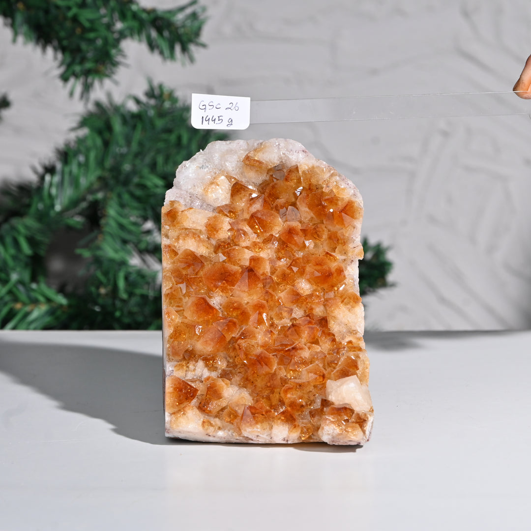 Citrine Geode 1445g – Raw Crystal for Abundance & Energy Flow