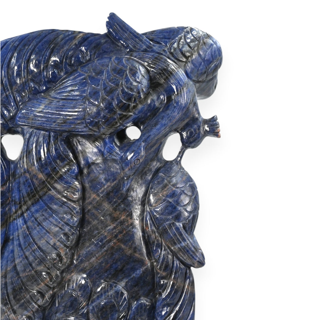 Sodalite Krishna Ji Idol 6018g – Large Spiritual Statue for Temple & Devotion
