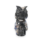 Load image into Gallery viewer, Sodalite Owl Skull Carving 1352.8g – Hand Carved Decorative Owl Skull Statue