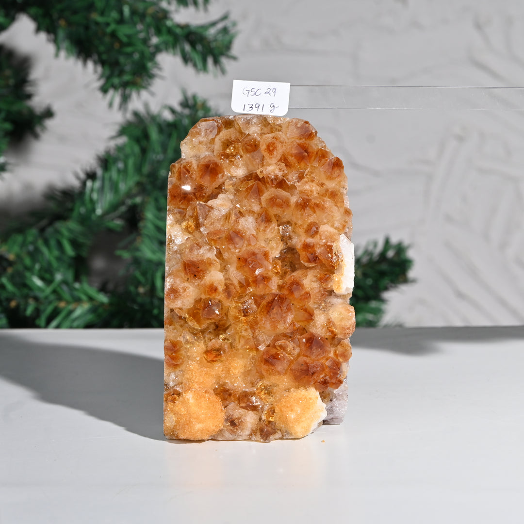 Raw Citrine Geode 1393g – Natural Healing Crystal for Prosperity & Positivity