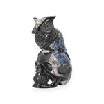 Load image into Gallery viewer, Sodalite Owl Skull Carving 1352.8g – Hand Carved Decorative Owl Skull Statue