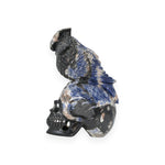 Load image into Gallery viewer, Sodalite Owl Skull Carving 1352.8g – Hand Carved Decorative Owl Skull Statue