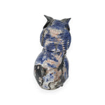 Load image into Gallery viewer, Sodalite Owl Skull Carving 1352.8g – Hand Carved Decorative Owl Skull Statue