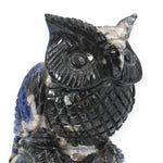 Load image into Gallery viewer, Sodalite Owl Skull Carving 1352.8g – Hand Carved Decorative Owl Skull Statue
