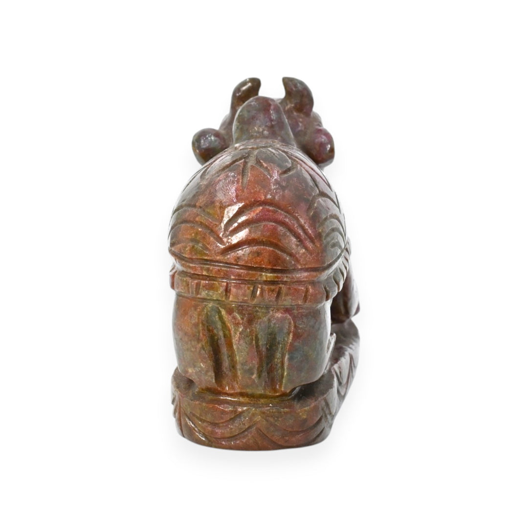 Ruby Kyanite Nandi Ji Carving 1472g – Sacred Bull Statue for Spiritual Energy