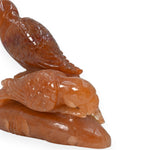 Load image into Gallery viewer, Orange Aventurine Parrot Pair 650g – Hand Carved Bird Statue for Love &amp; Harmony