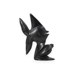 Load image into Gallery viewer, Black Agate Fish on Shell 1075g – Decorative Stone Sculpture for Home &amp; Vastu
