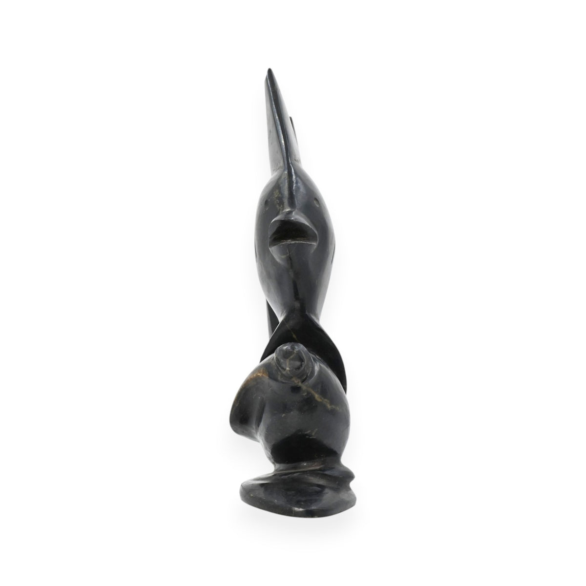 Black Agate Fish on Shell