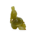 Load image into Gallery viewer, Green Onyx Crow Skull Carving 990g – Artistic Skull Sculpture for Home Décor