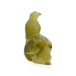Load image into Gallery viewer, Green Onyx Crow Skull Carving 990g – Artistic Skull Sculpture for Home Décor