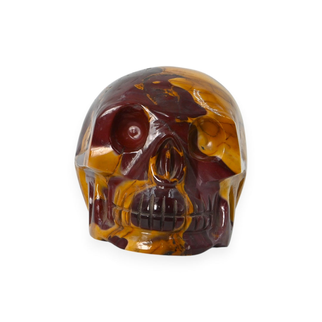 Mookaite Jasper Skull 879g – Unique Stone Skull for Strength & Stability