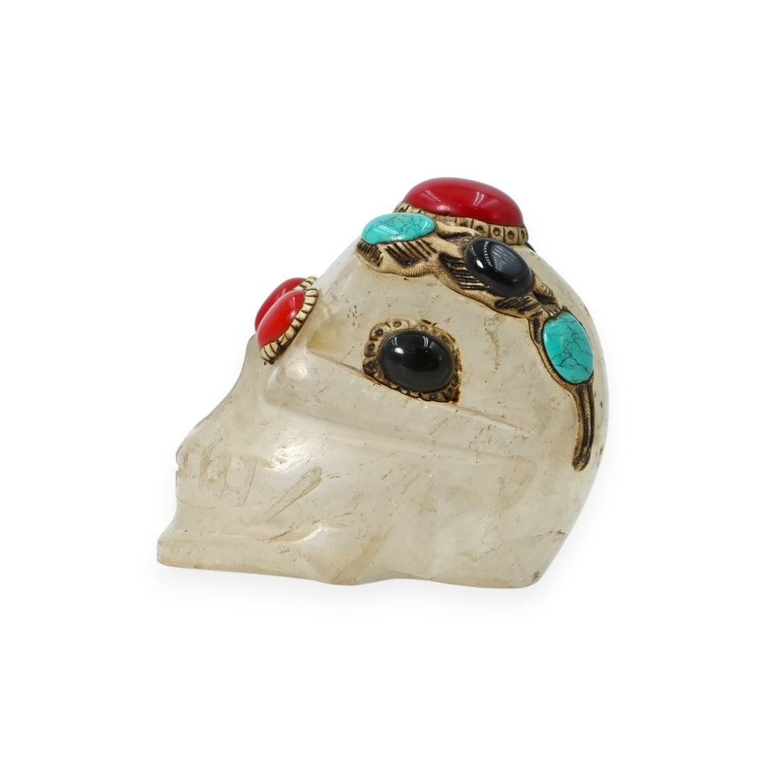 Crystal Art Deco Skull 540g – Decorative Stone Skull for Home Decor & Collection