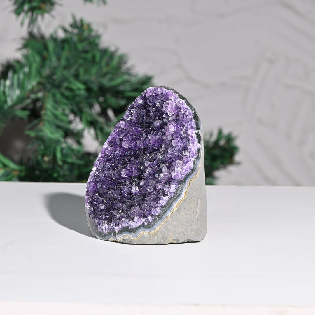 Natural Amethyst Geode 528g - Raw Crystal for Healing