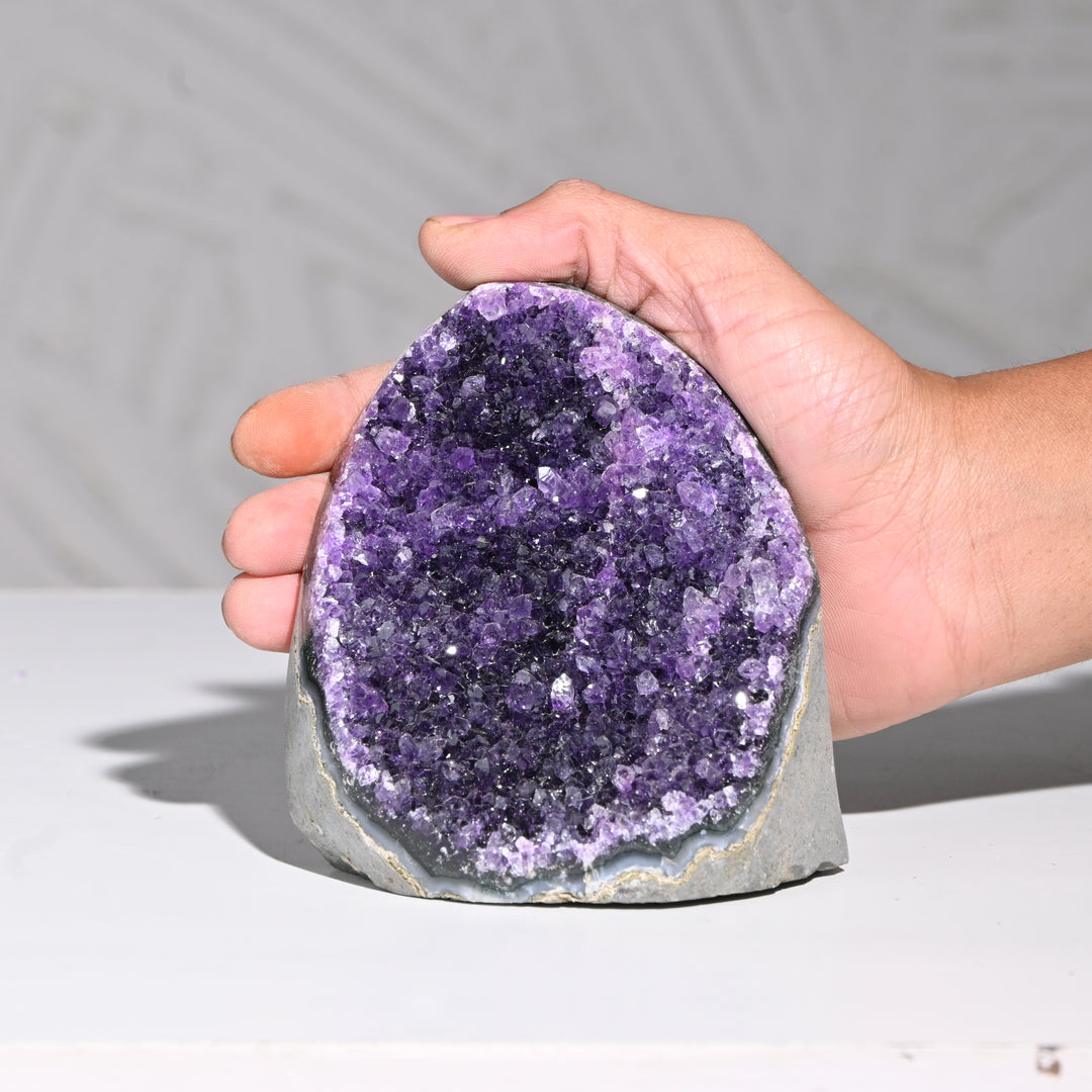 Natural Amethyst Geode 528g - Raw Crystal for Healing