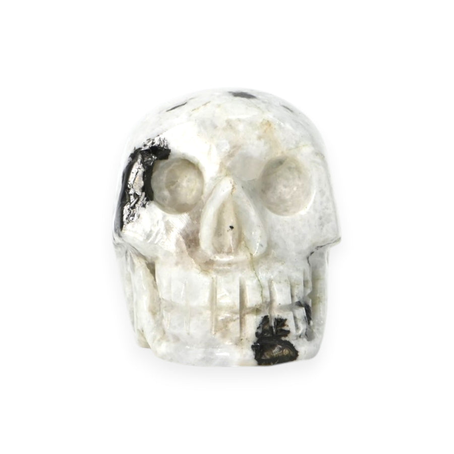 Rainbow Moonstone Skull