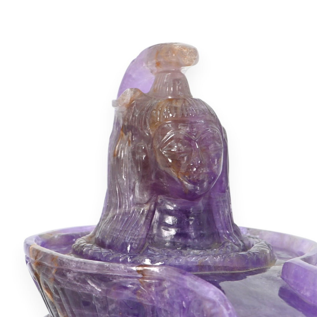 Amethyst Shivling 1565g – Sacred Stone Shivling for Puja & Spiritual Energy