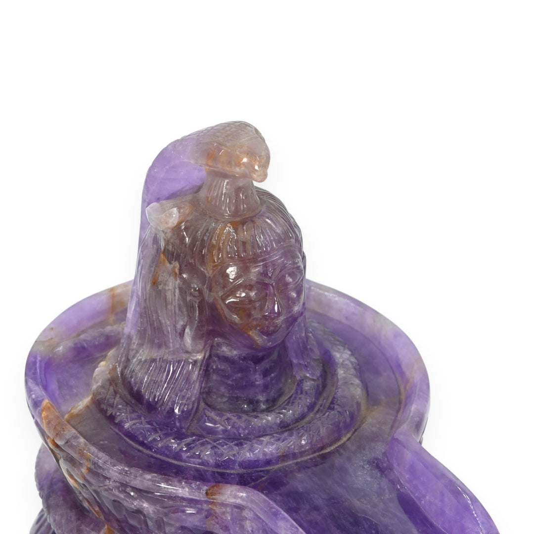 Amethyst Shivling 1565g – Sacred Stone Shivling for Puja & Spiritual Energy