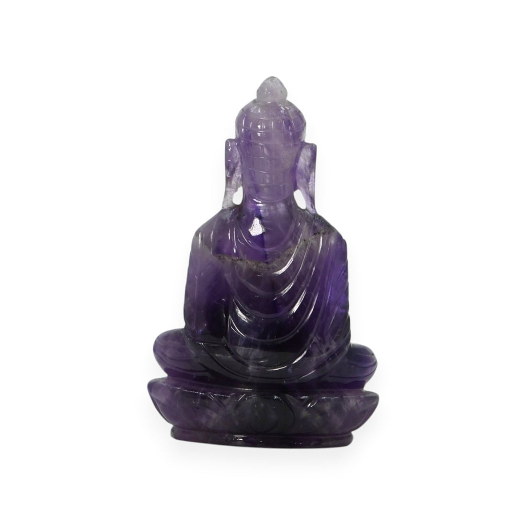 Amethyst Buddha Idol 243g – Large Meditation Statue for Home Décor