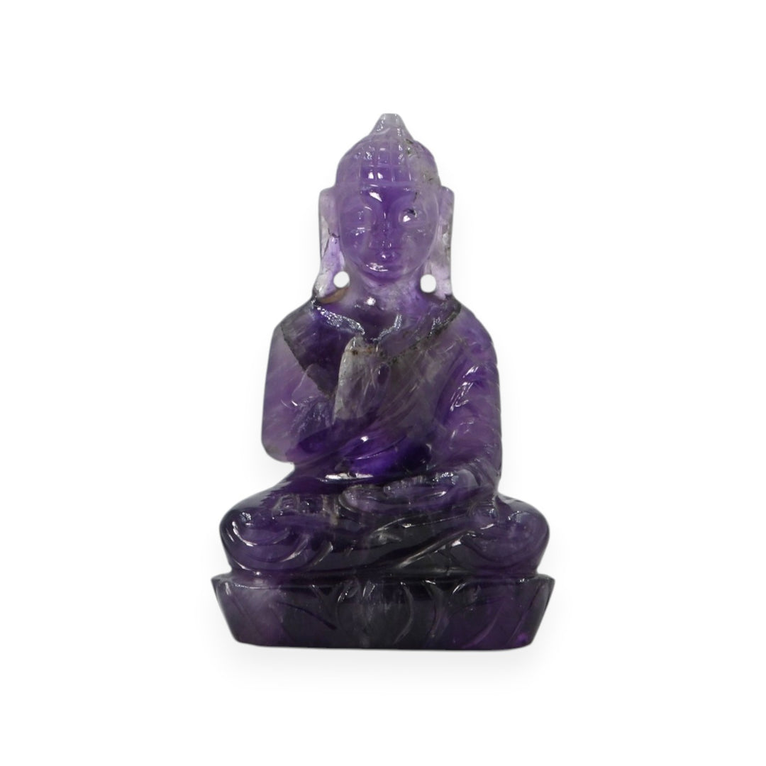 Amethyst Buddha Idol 137g – Spiritual Decor Statue for Peaceful Energy